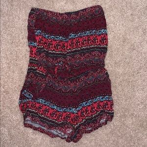Tribal red romper